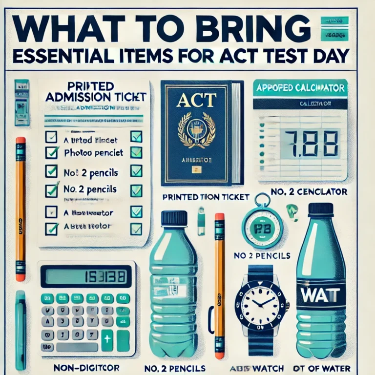 What to Bring to the ACT: Essential Items for Test Day 