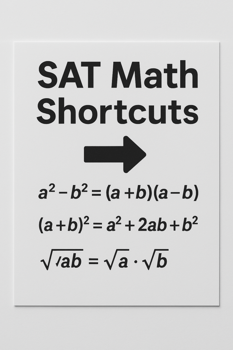 SAT Math Shortcuts: Solve Questions Faster and Boost Your Score