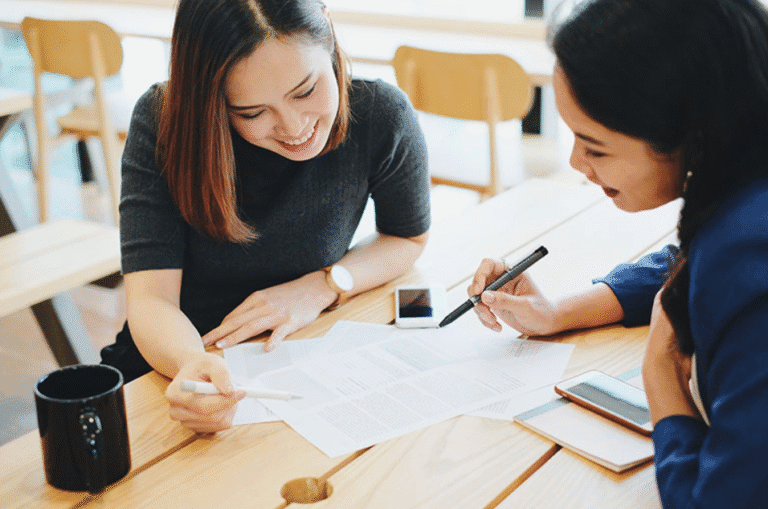Education consultants advising a student on Singapore university admissions