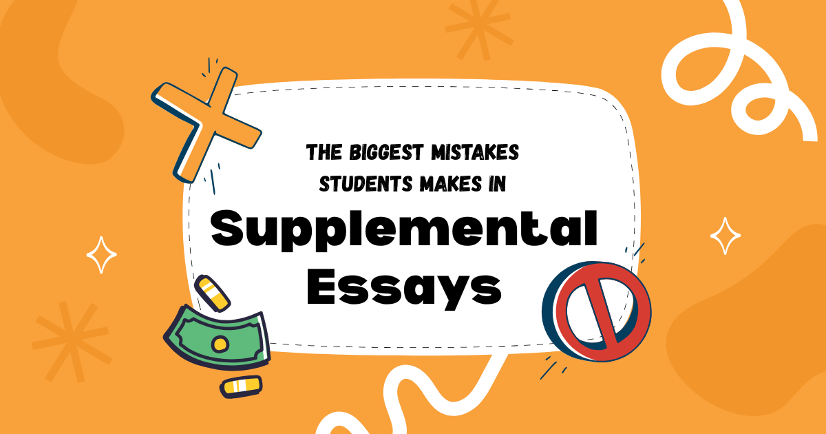 Student writing supplemental essays with college application checklist