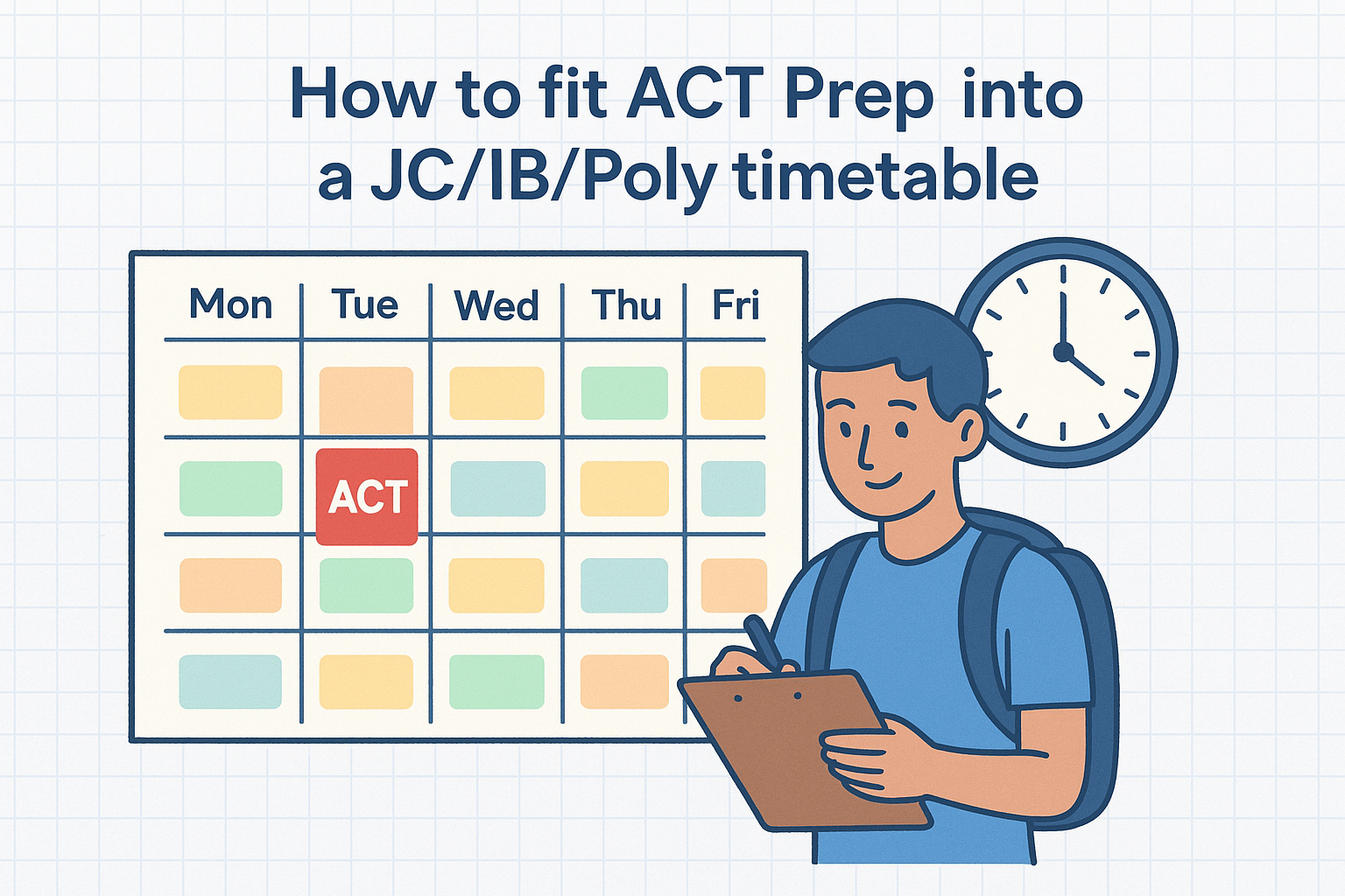 How to fit ACT Prep into a JC/IB/Poly timetable without losing weekends