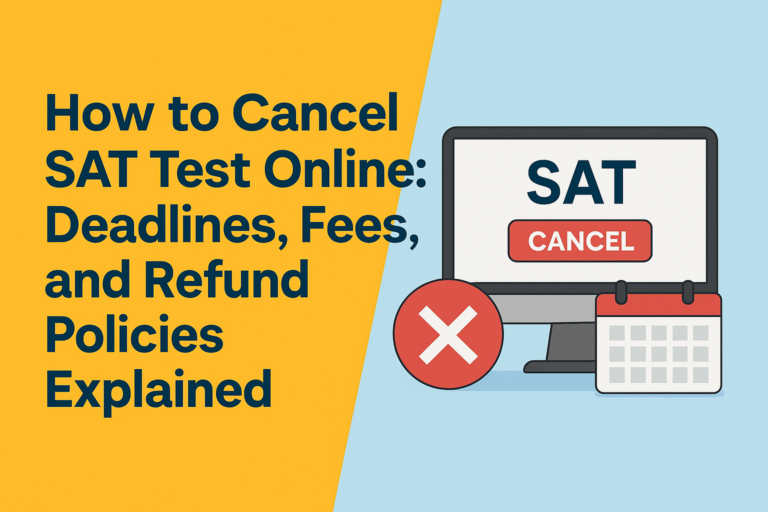 SAT Cancellation Dates - Deadlines, Fees and Refund Policies