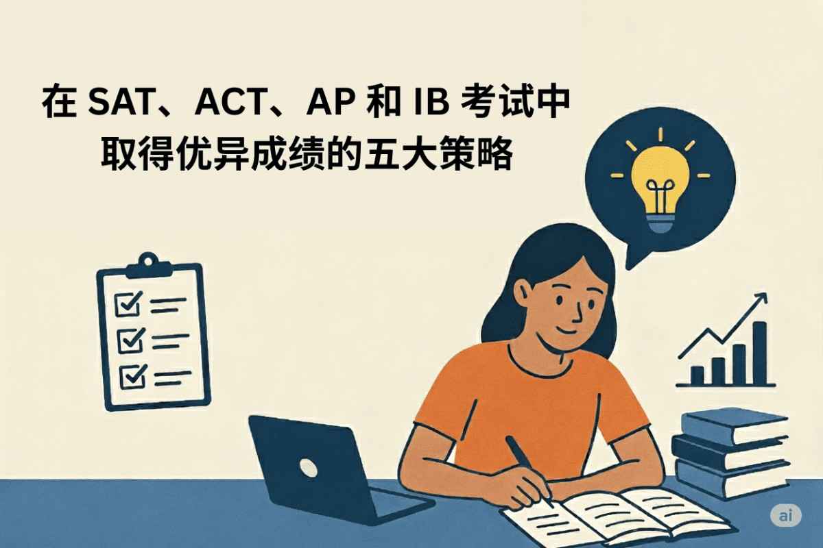 SAT、ACT、AP和IB考试取得高分的五大策略