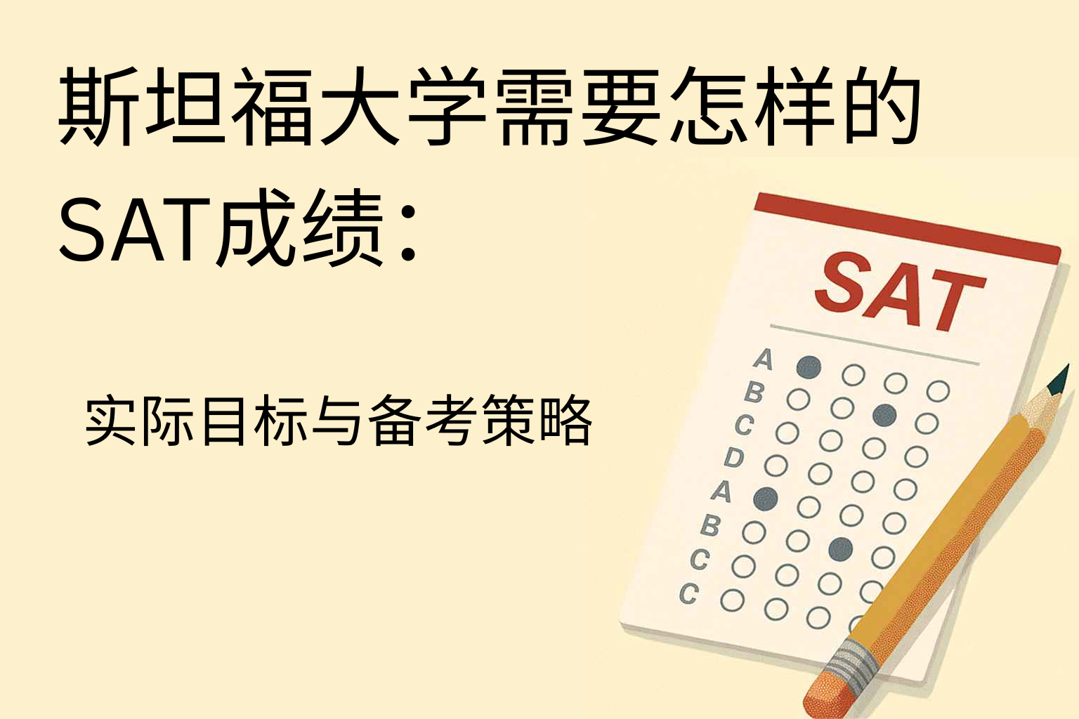 斯坦福大学需要怎样的SAT成绩：实际目标与备考策略